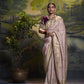 Light Lavendar Banarasi Silk Saree With Designer Blouse