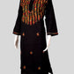 Nihaar Black Pure Cotton Multithread Chikankari Kurti