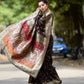 SONALEE Kulkarni in Midnight Black Kashmiri Handloom Silk Saree
