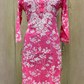 Bloom Bright Pink Printed Mulmul Cotton Chikankari Kurti