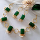 Sindhuja Stone & Hoop Statement Necklace Set