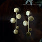 Golden Dots Twig Statement Earrings