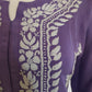 Purple Soft Rayon Handcrafted Chikankari Kurti