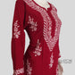 Maroon Soft Rayon Handcrafted Chikankari Kurti