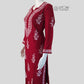 Maroon Soft Rayon Handcrafted Chikankari Kurti