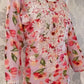 Light Purple Floral Printed Soft Rayon Chikankari Kurti
