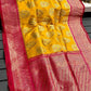 Mustard Yellow Pure Banarasi Silk Saree