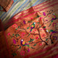 Pastel Green & Blue Banarasi Khaddi Georgette Pure Silk Saree