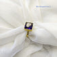 Avani Square Single Stone Glossy Finger Ring