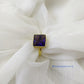 Avani Square Single Stone Glossy Finger Ring