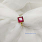 Avani Square Single Stone Glossy Finger Ring