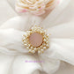 Nandini Pearl Halo Raw Stone Finger Ring
