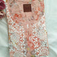 Floral Peach Cotton Mulmul Chikankari Kurti