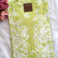 Petals Lime Green Cotton Mulmul Chikankari Kurti