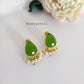 Pihu Tear Drop Single Stone Earrings
