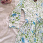 Floral Printed Cotton Mulmul Chikankari Short Kurti with Dori
