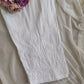 Machine Crafted White Lucknowi Chikankari Lycra Pants
