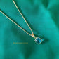 Geetika Glossy Square Stone Neckpiece With Earrings