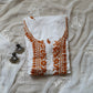 White & Brown Soft Cotton Chikankari Kurti