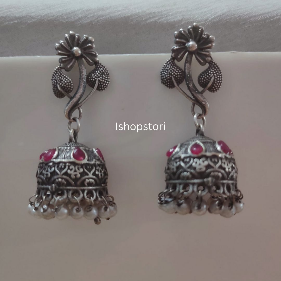 Preet Vine Monalisa Studded Stone Small Jhumkis