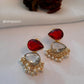Hansini Two Layer Raw Stone Earrings