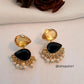 Hansini Two Layer Raw Stone Earrings