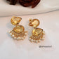 Hansini Two Layer Raw Stone Earrings