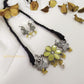 Saranya Monalisa Stone Flower & Nartaki Oxidised Necklace Set
